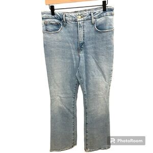 Good American Bootcut Jeans Size 12/31 Light Wash EUC E0601